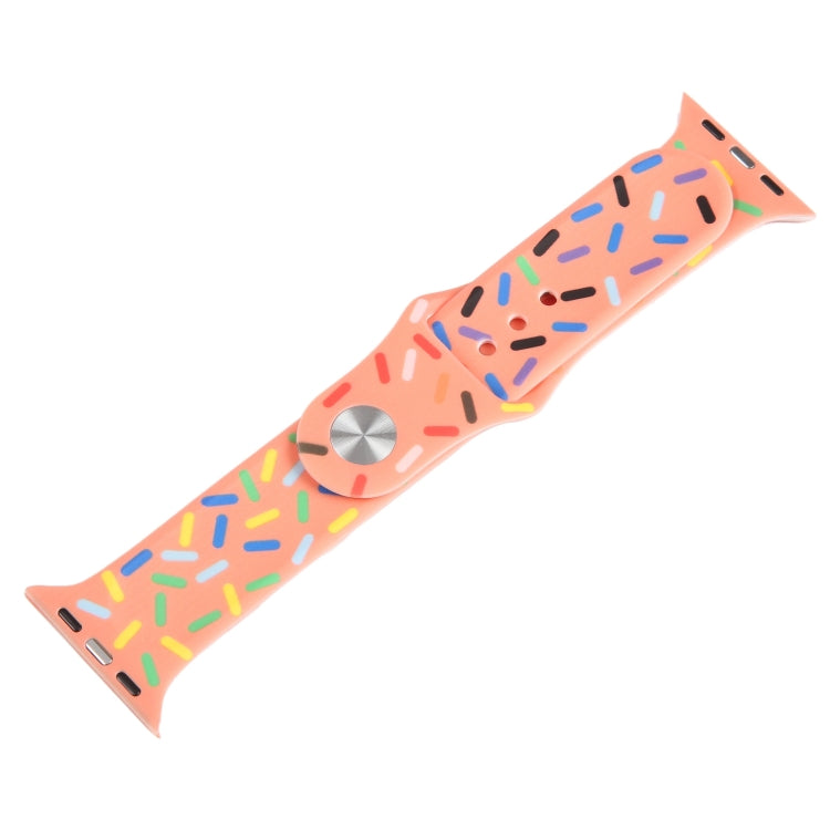 Rainbow Raindrops Silicone Watch Band For Apple Watch 6 44mm(Orange) - Watch Bands by PMC Jewellery | Online Shopping South Africa | PMC Jewellery