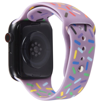 Rainbow Raindrops Silicone Watch Band For Apple Watch 2 42mm(Light Purple) - Watch Bands by PMC Jewellery | Online Shopping South Africa | PMC Jewellery