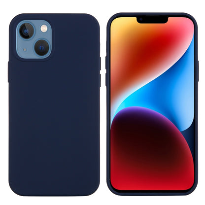 For iPhone 15 Solid Color Silicone Phone Case(Midnight Blue) - iPhone 15 Cases by PMC Jewellery | Online Shopping South Africa | PMC Jewellery