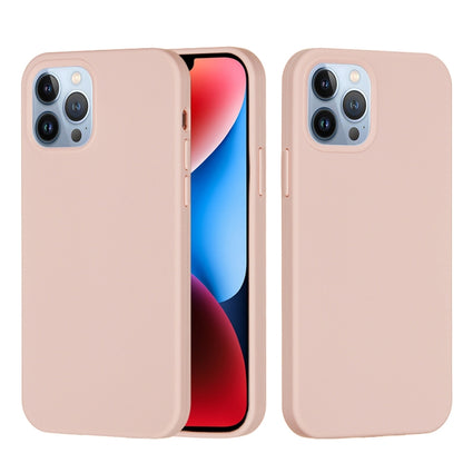 For iPhone 15 Pro Solid Color Silicone Phone Case(Sand Pink) - iPhone 15 Pro Cases by PMC Jewellery | Online Shopping South Africa | PMC Jewellery