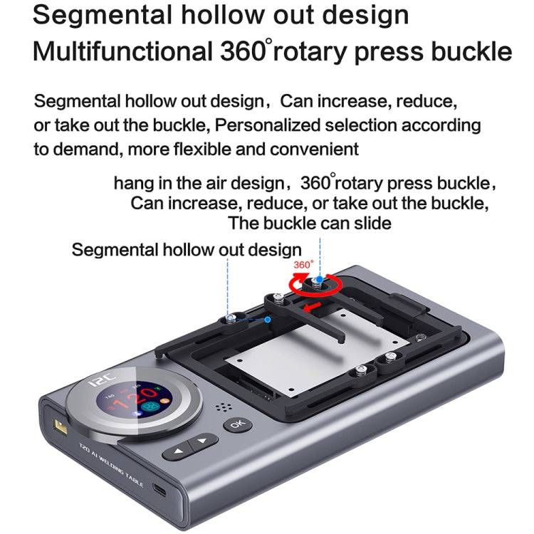 i2C T20 Intelligent Motherboard Middle Layered Heating Platform For iPhone X-13 Series, Plug:US - Repair Platform by PMC Jewellery | Online Shopping South Africa | PMC Jewellery