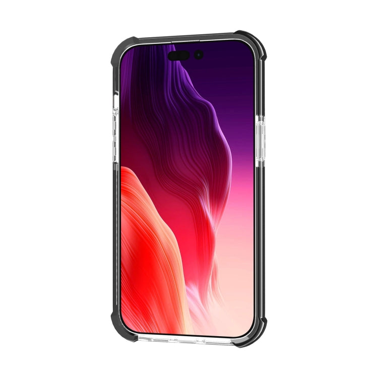 For iPhone 15 Pro Four-corner Shockproof TPU + Acrylic Phone Case(Black + Transparent) - iPhone 15 Pro Cases by PMC TechLife | Online Shopping South Africa | PMC TechLife