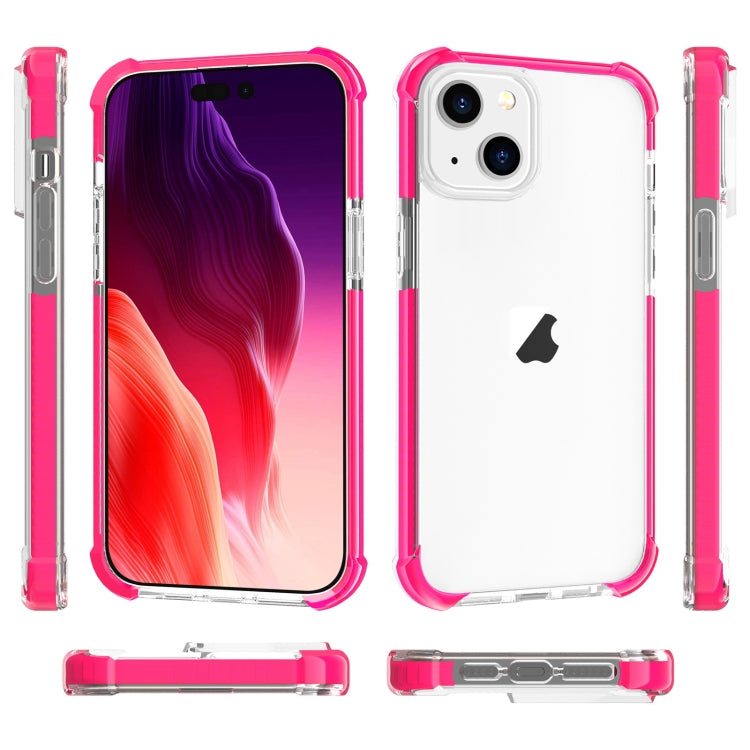 For iPhone 15 Four-corner Shockproof TPU + Acrylic Phone Case(Pink) - iPhone 15 Cases by PMC Jewellery | Online Shopping South Africa | PMC Jewellery