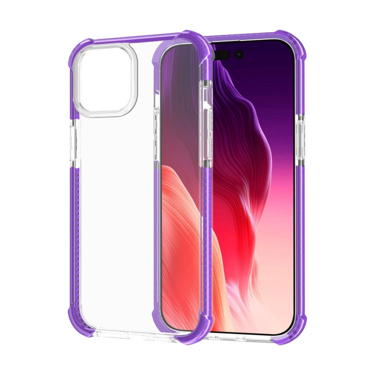For iPhone 15 Four-corner Shockproof TPU + Acrylic Phone Case(Purple) - iPhone 15 Cases by PMC TechLife | Online Shopping South Africa | PMC TechLife