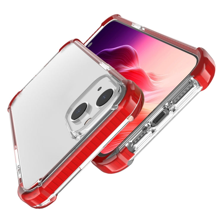 For iPhone 15 Four-corner Shockproof TPU + Acrylic Phone Case(Red) - iPhone 15 Cases by PMC Jewellery | Online Shopping South Africa | PMC Jewellery