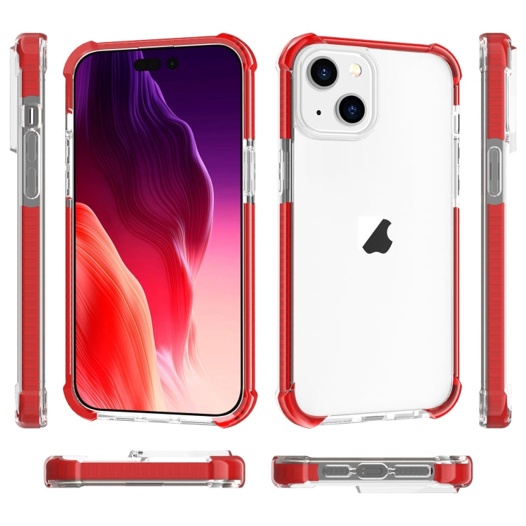 For iPhone 15 Four-corner Shockproof TPU + Acrylic Phone Case(Red) - iPhone 15 Cases by PMC TechLife | Online Shopping South Africa | PMC TechLife