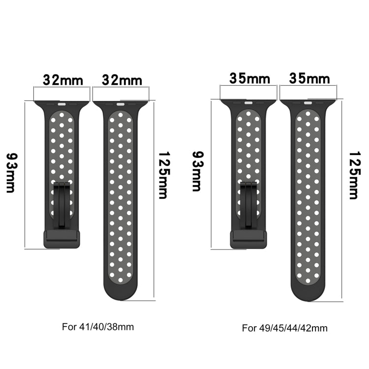 For Apple Watch SE 44mm Magnetic Buckle Silicone Watch Band(Black Limes) - Watch Bands by PMC Jewellery | Online Shopping South Africa | PMC Jewellery