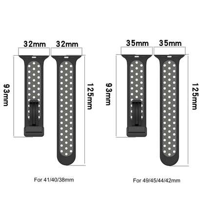 For Apple Watch 6 40mm Magnetic Buckle Silicone Watch Band(Black Red) - Watch Bands by PMC Jewellery | Online Shopping South Africa | PMC Jewellery