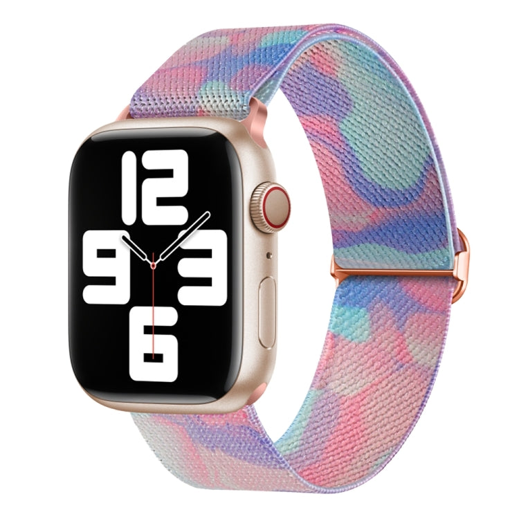 For Apple Watch Ultra 49mm Painted Pattern Nylon Replacement Watch Band(Water Fluid) - Watch Bands by PMC TechLife | Online Shopping South Africa | PMC TechLife
