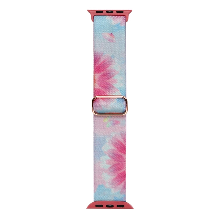 For Apple Watch SE 2022 40mm Painted Pattern Nylon Replacement Watch Band(Flower Butterfly) - Watch Bands by PMC TechLife | Online Shopping South Africa | PMC TechLife