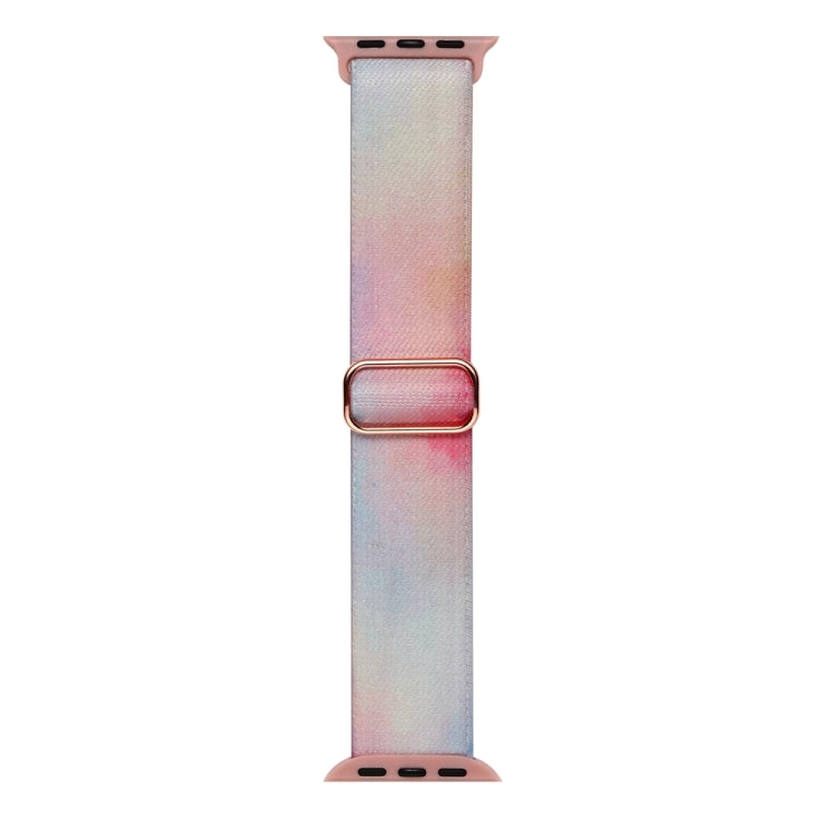 For Apple Watch 5 44mm Painted Pattern Nylon Replacement Watch Band(Symphony Aurora) - Watch Bands by PMC TechLife | Online Shopping South Africa | PMC TechLife