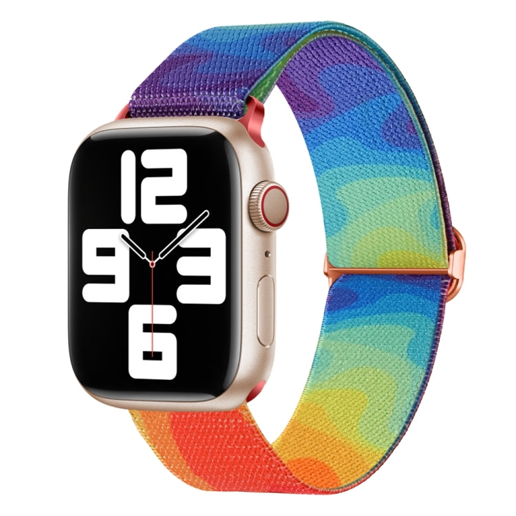 For Apple Watch 4 44mm Painted Pattern Nylon Replacement Watch Band(Liquid Colorful) - Watch Bands by PMC TechLife | Online Shopping South Africa | PMC TechLife