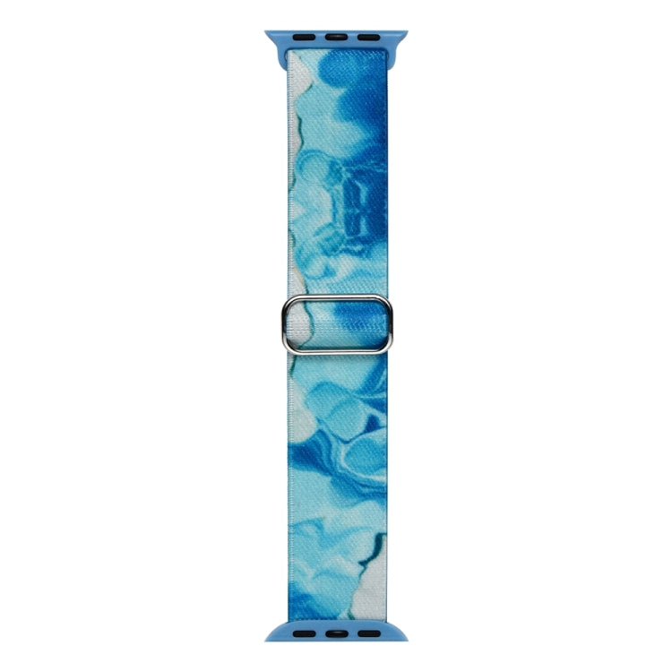 For Apple Watch 38mm Painted Pattern Nylon Replacement Watch Band(Ocean Blue) - Watch Bands by PMC TechLife | Online Shopping South Africa | PMC TechLife