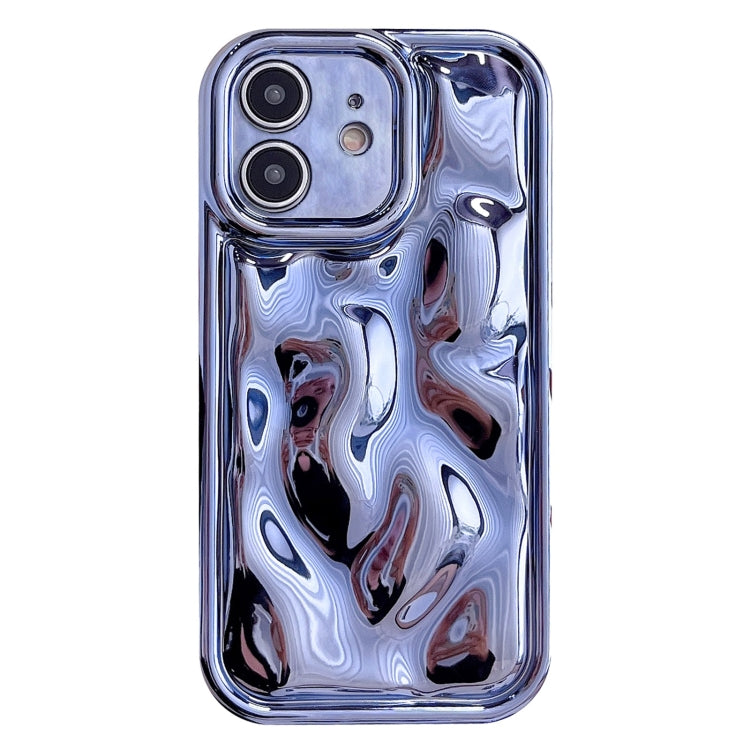 For iPhone 12 Electroplating Meteorite Texture TPU Phone Case(Blue) - iPhone 12 / 12 Pro Cases by PMC Jewellery | Online Shopping South Africa | PMC Jewellery