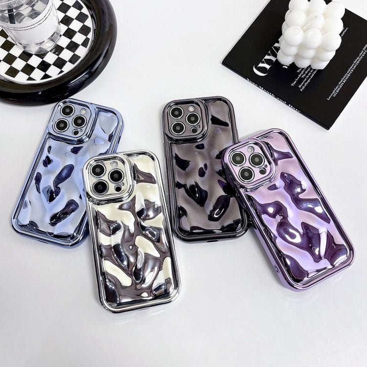 For iPhone 14 Plus Electroplating Meteorite Texture TPU Phone Case(Purple) - iPhone 14 Plus Cases by PMC Jewellery | Online Shopping South Africa | PMC Jewellery