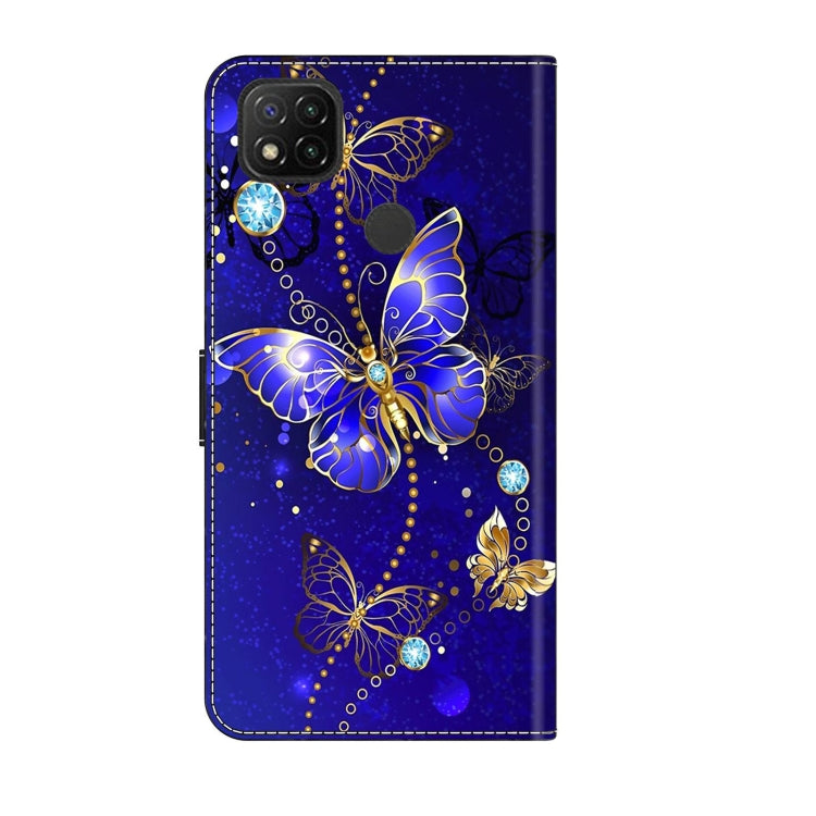 For Xiaomi Redmi 9C Crystal 3D Shockproof Protective Leather Phone Case(Diamond Butterfly) - Xiaomi Cases by PMC Jewellery | Online Shopping South Africa | PMC Jewellery