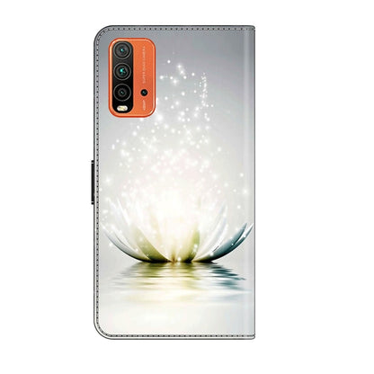 For Xiaomi Redmi 9T Crystal 3D Shockproof Protective Leather Phone Case(Light Lotus) - Xiaomi Cases by PMC Jewellery | Online Shopping South Africa | PMC Jewellery