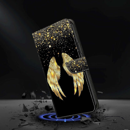 For Xiaomi Redmi Note 9 Crystal 3D Shockproof Protective Leather Phone Case(Golden Wings) - Xiaomi Cases by PMC Jewellery | Online Shopping South Africa | PMC Jewellery