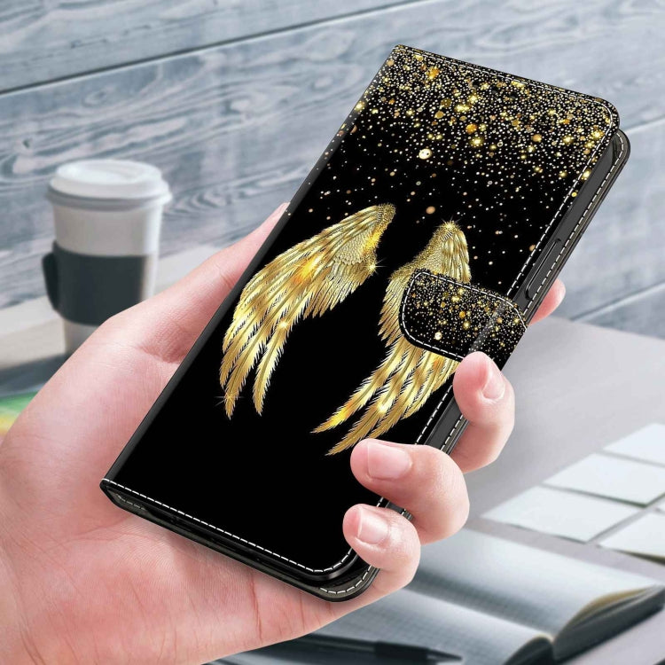 For Xiaomi Redmi Note 11 Pro 5G / 4G Global Crystal 3D Shockproof Protective Leather Phone Case(Golden Wings) - Xiaomi Cases by PMC Jewellery | Online Shopping South Africa | PMC Jewellery