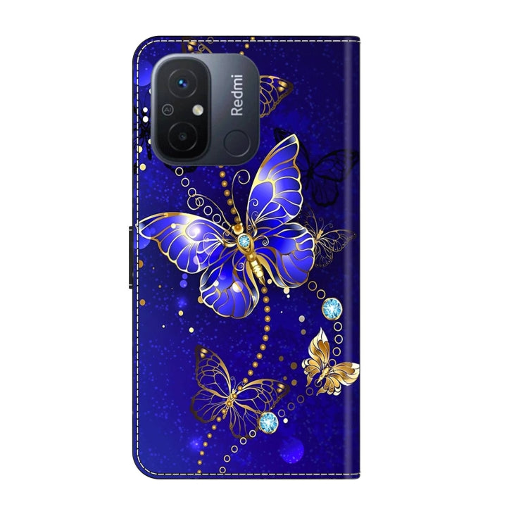 For Xiaomi Redmi 11A 4G / Redmi 12C Global Crystal 3D Shockproof Protective Leather Phone Case(Diamond Butterfly) - Xiaomi Cases by PMC Jewellery | Online Shopping South Africa | PMC Jewellery