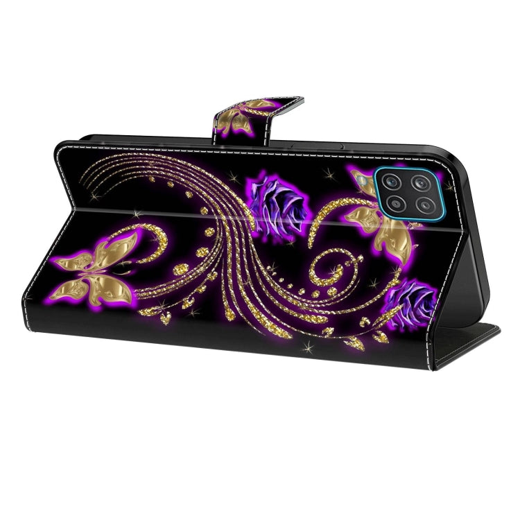 For Xiaomi Redmi Note 12 Pro+ Crystal 3D Shockproof Protective Leather Phone Case(Purple Flower Butterfly) - free shipping - PMC TechLife - Order now!