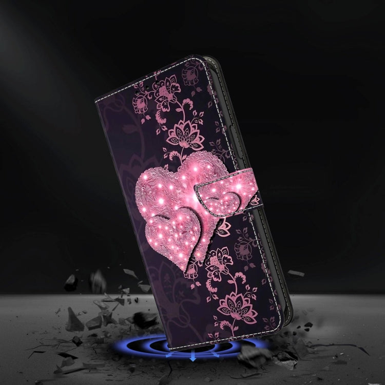 For Xiaomi 13 Crystal 3D Shockproof Protective Leather Phone Case(Lace Love) - 13 Cases by PMC Jewellery | Online Shopping South Africa | PMC Jewellery