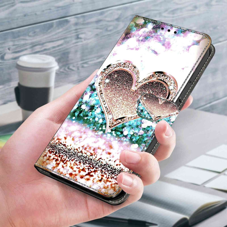 For Samsung Galaxy S21+ Crystal 3D Shockproof Protective Leather Phone Case(Pink Diamond Heart) - free shipping - PMC TechLife - Order now!