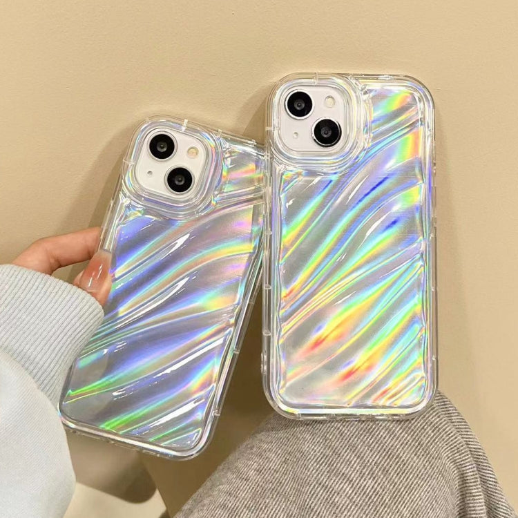 For iPhone 14 Laser Sequin Waves TPU Phone Case(Transparent) - iPhone 14 Cases by PMC Jewellery | Online Shopping South Africa | PMC Jewellery