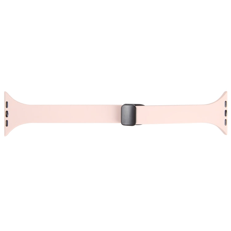 For Apple Watch 6 40mm Magnetic Buckle Slim Silicone Watch Band(Pink) - Watch Bands by PMC Jewellery | Online Shopping South Africa | PMC Jewellery