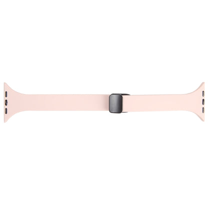 For Apple Watch 6 40mm Magnetic Buckle Slim Silicone Watch Band(Pink) - Watch Bands by PMC Jewellery | Online Shopping South Africa | PMC Jewellery