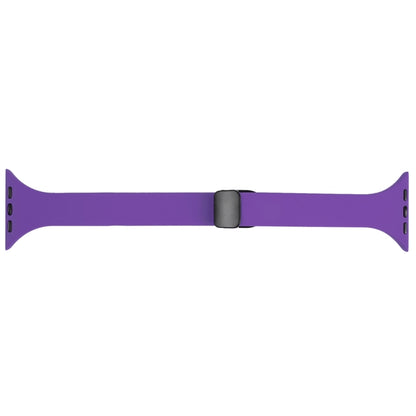 For Apple Watch 6 44mm Magnetic Buckle Slim Silicone Watch Band(Dark Purple) - Watch Bands by PMC Jewellery | Online Shopping South Africa | PMC Jewellery