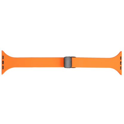 For Apple Watch 3 38mm Magnetic Buckle Slim Silicone Watch Band(Orange) - Watch Bands by PMC Jewellery | Online Shopping South Africa | PMC Jewellery