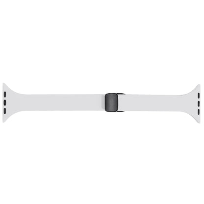 For Apple Watch 3 38mm Magnetic Buckle Slim Silicone Watch Band(White) - Watch Bands by PMC Jewellery | Online Shopping South Africa | PMC Jewellery