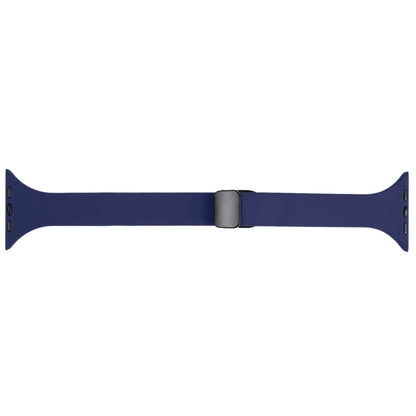 For Apple Watch 2 42mm Magnetic Buckle Slim Silicone Watch Band(Midnight Blue) - Watch Bands by PMC Jewellery | Online Shopping South Africa | PMC Jewellery