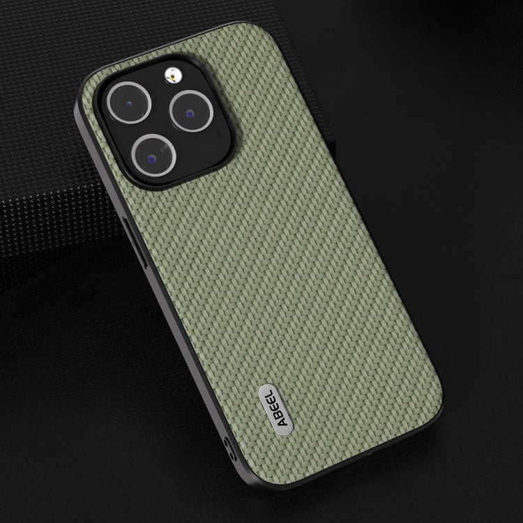 For iPhone 14 ABEEL Carbon Fiber Texture Protective Phone Case(Green) - iPhone 14 Cases by PMC Jewellery | Online Shopping South Africa | PMC Jewellery