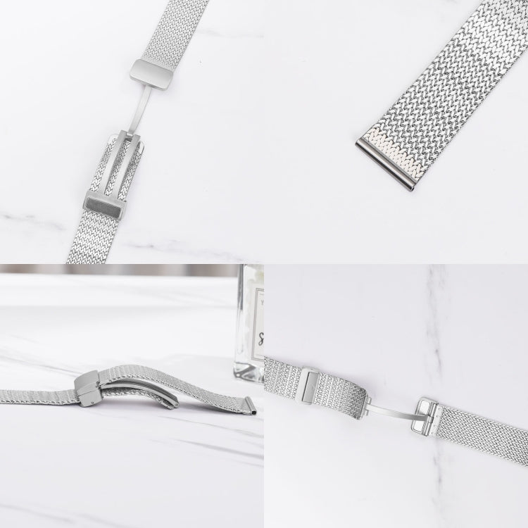 For Apple Watch 8 45mm  Magnetic Buckle Herringbone Mesh Metal Watch Band(Gold) - Watch Bands by PMC Jewellery | Online Shopping South Africa | PMC Jewellery