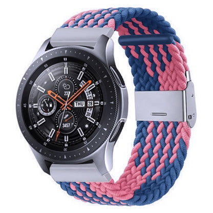 18mm Nylon Braided Metal Buckle Watch Band(Z Blue Pink) - Watch Bands by PMC Jewellery | Online Shopping South Africa | PMC Jewellery