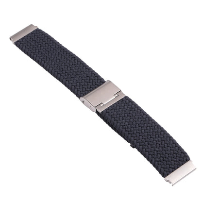 18mm Nylon Braided Metal Buckle Watch Band(Dark Blue) - Watch Bands by PMC Jewellery | Online Shopping South Africa | PMC Jewellery