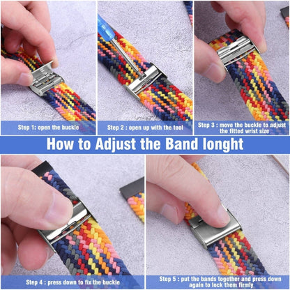 18mm Nylon Braided Metal Buckle Watch Band(Dark Blue) - Watch Bands by PMC Jewellery | Online Shopping South Africa | PMC Jewellery