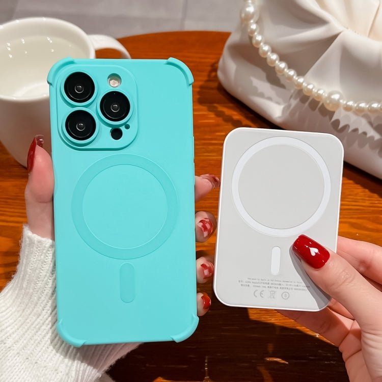 For iPhone 14 Four Corner Shockproof Skin Feel MagSafe Magnetic Phone Case(White) - free shipping - PMC TechLife - Order now!