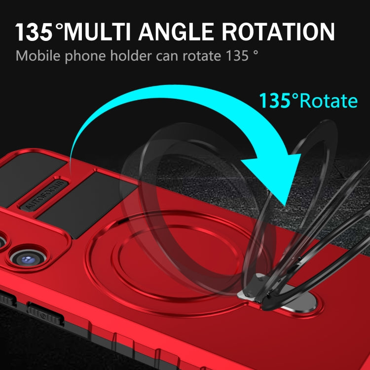 For Samsung Galaxy S23 5G MagSafe Magnetic Holder Phone Case(Red) - Galaxy S23 5G Cases by PMC TechLife | Online Shopping South Africa | PMC TechLife