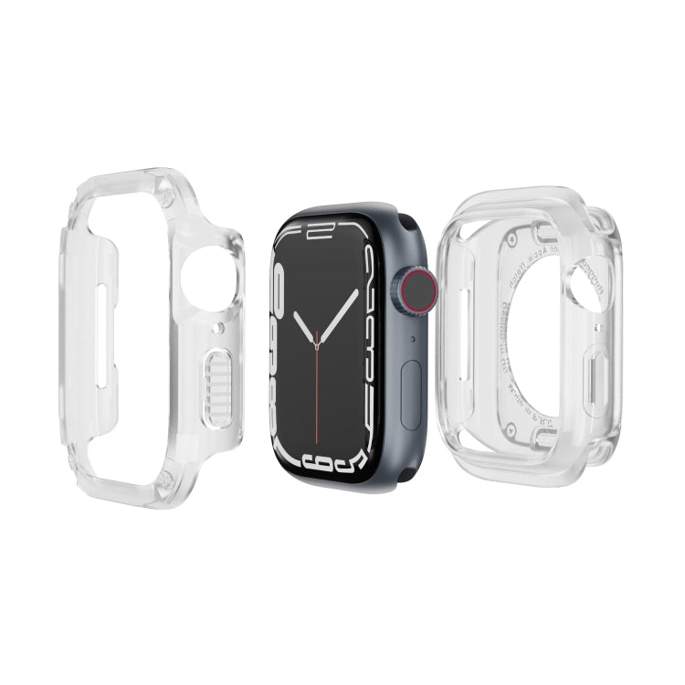 For Apple Watch Series 8 / 7 41mm 2-in-1 PC Hybrid TPU Armor Watch Case(Transparent) - Watch Cases by PMC Jewellery | Online Shopping South Africa | PMC Jewellery