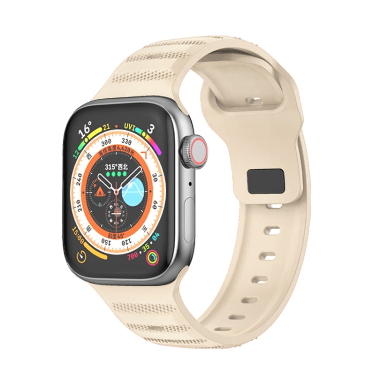 For Apple Watch 3 38mm Dot Texture Fluororubber Watch Band(Starlight) - Watch Bands by PMC TechLife | Online Shopping South Africa | PMC TechLife