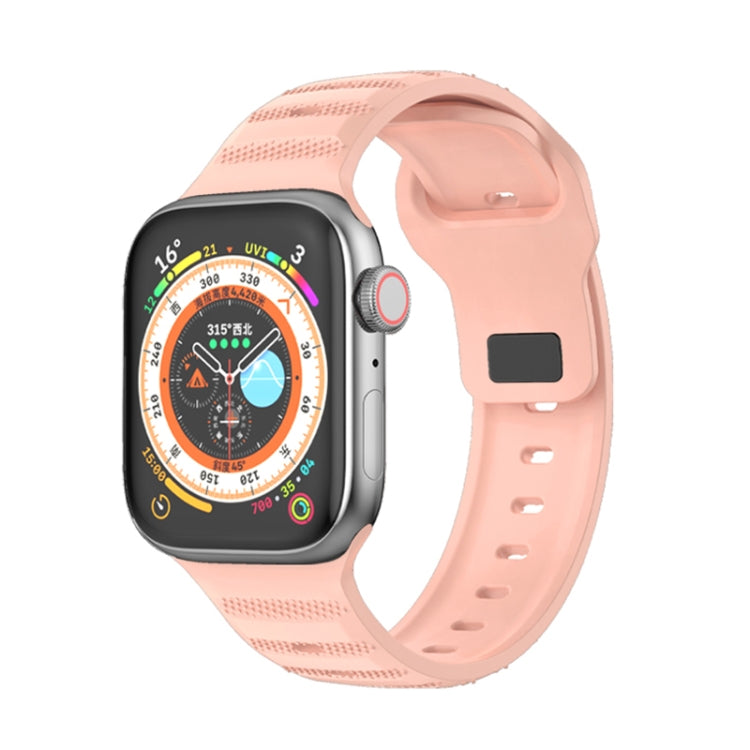 For Apple Watch 3 38mm Dot Texture Fluororubber Watch Band(Nebula Pink) - Watch Bands by PMC TechLife | Online Shopping South Africa | PMC TechLife