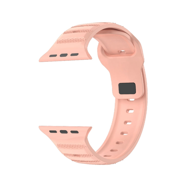 For Apple Watch 3 38mm Dot Texture Fluororubber Watch Band(Nebula Pink) - Watch Bands by PMC TechLife | Online Shopping South Africa | PMC TechLife