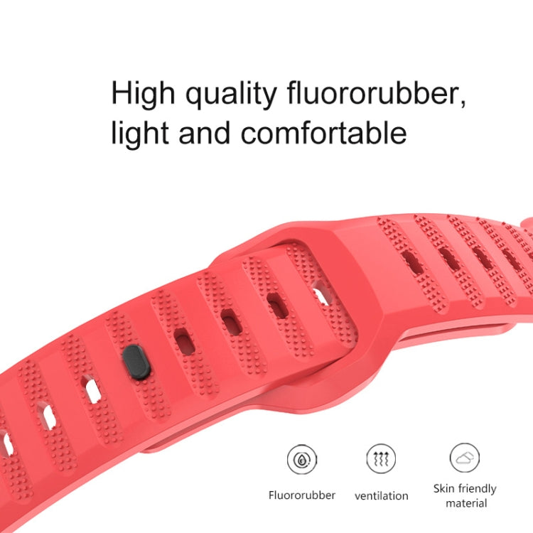 For Apple Watch 3 38mm Dot Texture Fluororubber Watch Band(Nebula Pink) - Watch Bands by PMC TechLife | Online Shopping South Africa | PMC TechLife