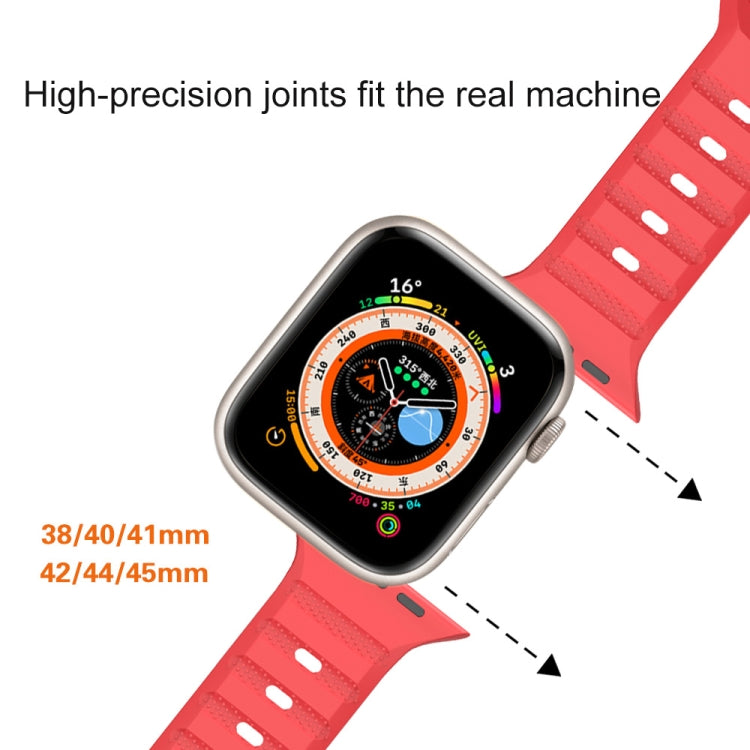 For Apple Watch 8 41mm Dot Texture Fluororubber Watch Band(Black) - Watch Bands by PMC TechLife | Online Shopping South Africa | PMC TechLife