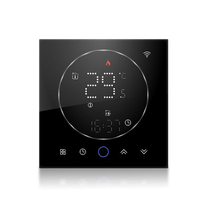 BHT-008GCLW 95-240V AC 5A Smart Home Boiler Heating LED Thermostat With WiFi(Black) - Thermostat & Thermometer by PMC Jewellery | Online Shopping South Africa | PMC Jewellery
