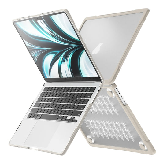 For MacBook Air 13.6 inch A2681 2022 Translucent Laptop Protective Case(Khaki) - MacBook Air Cases by PMC Jewellery | Online Shopping South Africa | PMC Jewellery