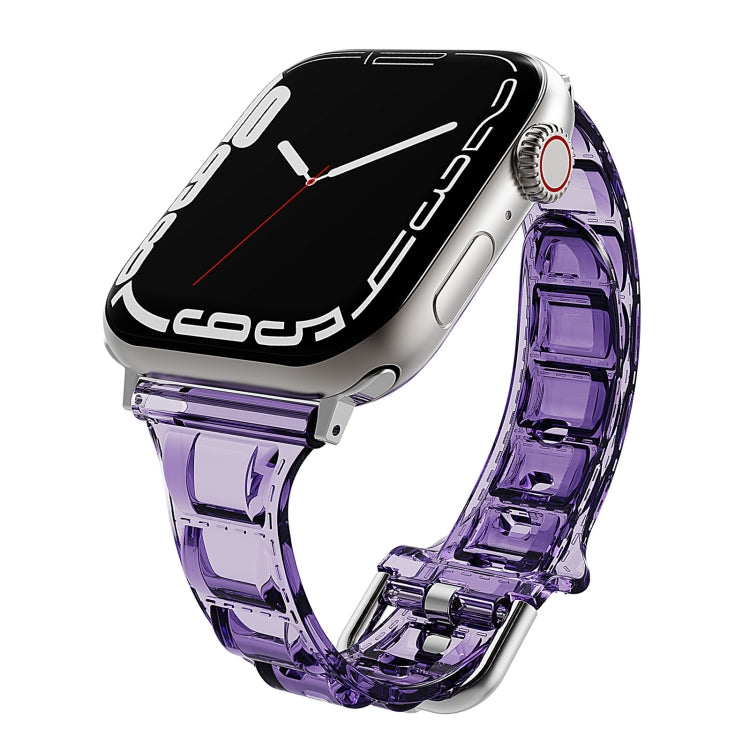 For Apple Watch 8 45mm Cube Airbag Clear TPU Watch Band(Pink) - Watch Bands by PMC TechLife | Online Shopping South Africa | PMC TechLife